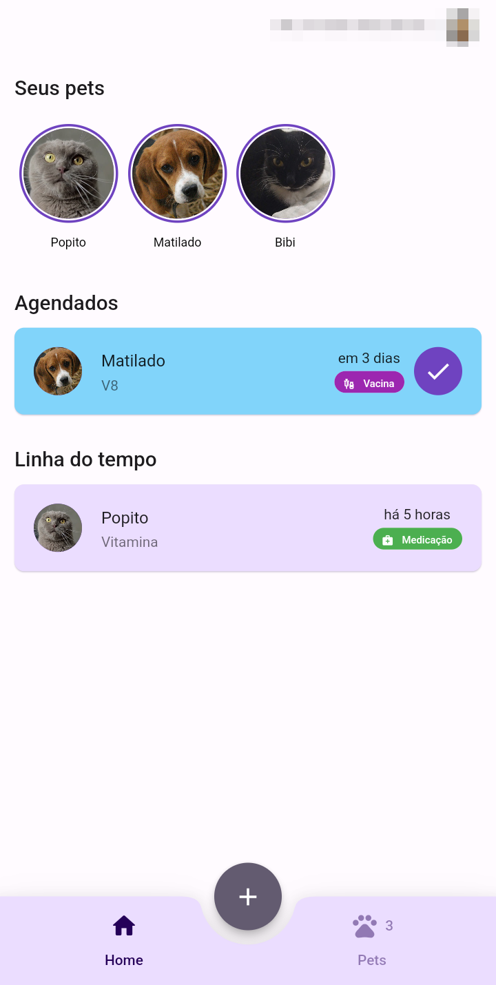 Cadastro de informações de um animal
